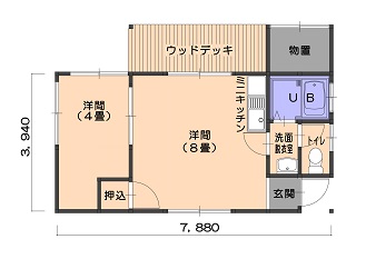 部屋の間取りの画像1