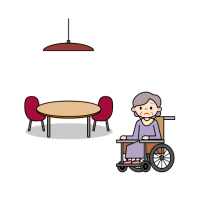 障害のある人からの申出　飲食店で車椅子のまま着席したい。