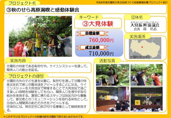 「大見体験」概要